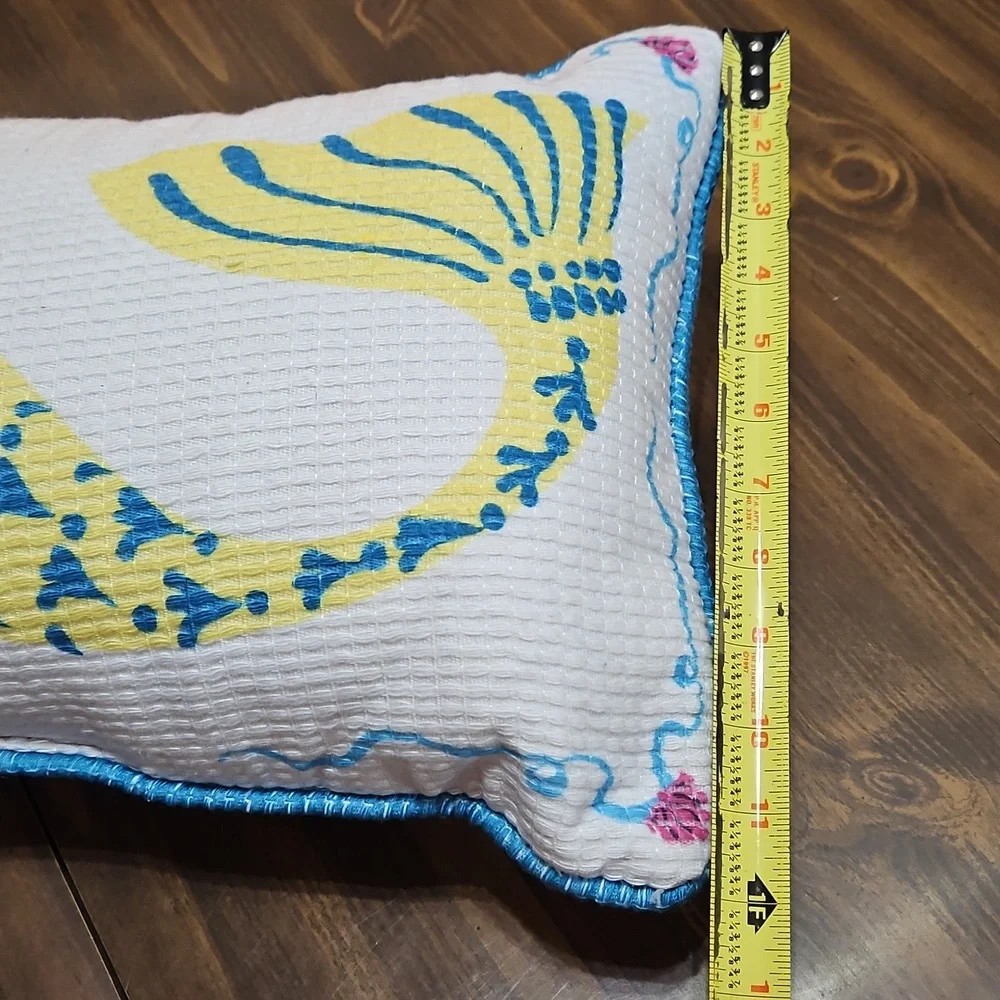 Anthropologie Multicolor Mermaid Accent Pillow